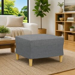 Compact and Reliable Dark Grey Footstool
