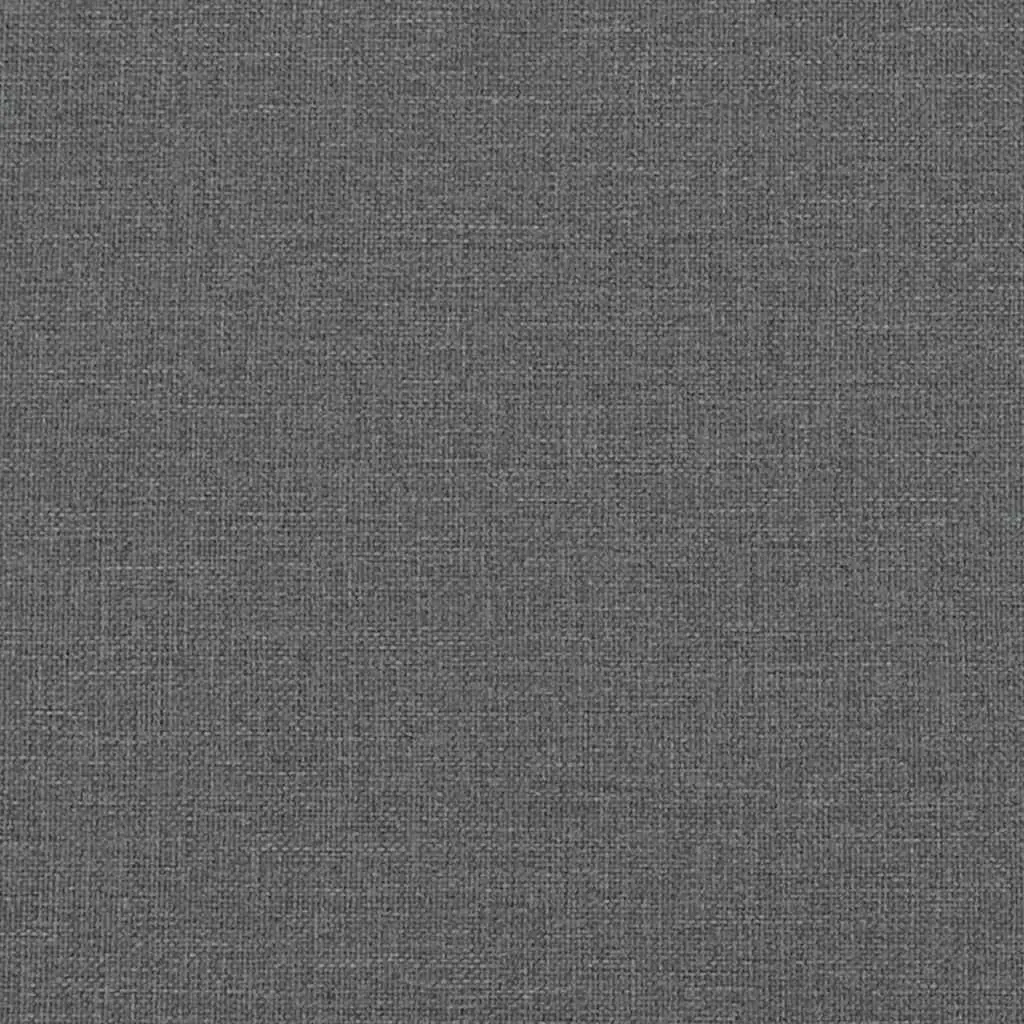 Footstool Dark Grey 60x50x41 cm Fabric Rest Seat Ottoman Furniture