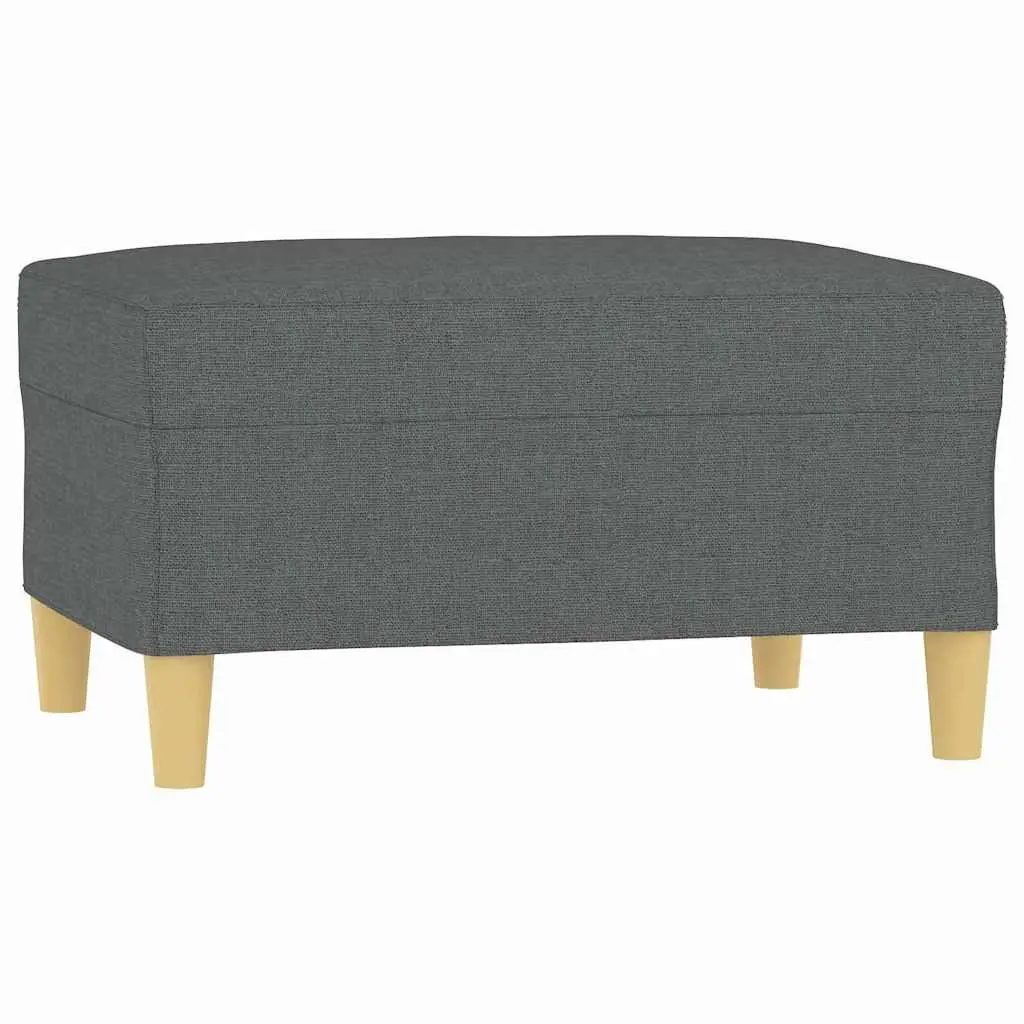 Ottoman Dark Grey Compact Fabric Footstool for Living Room Bedroom Sofa Recliner