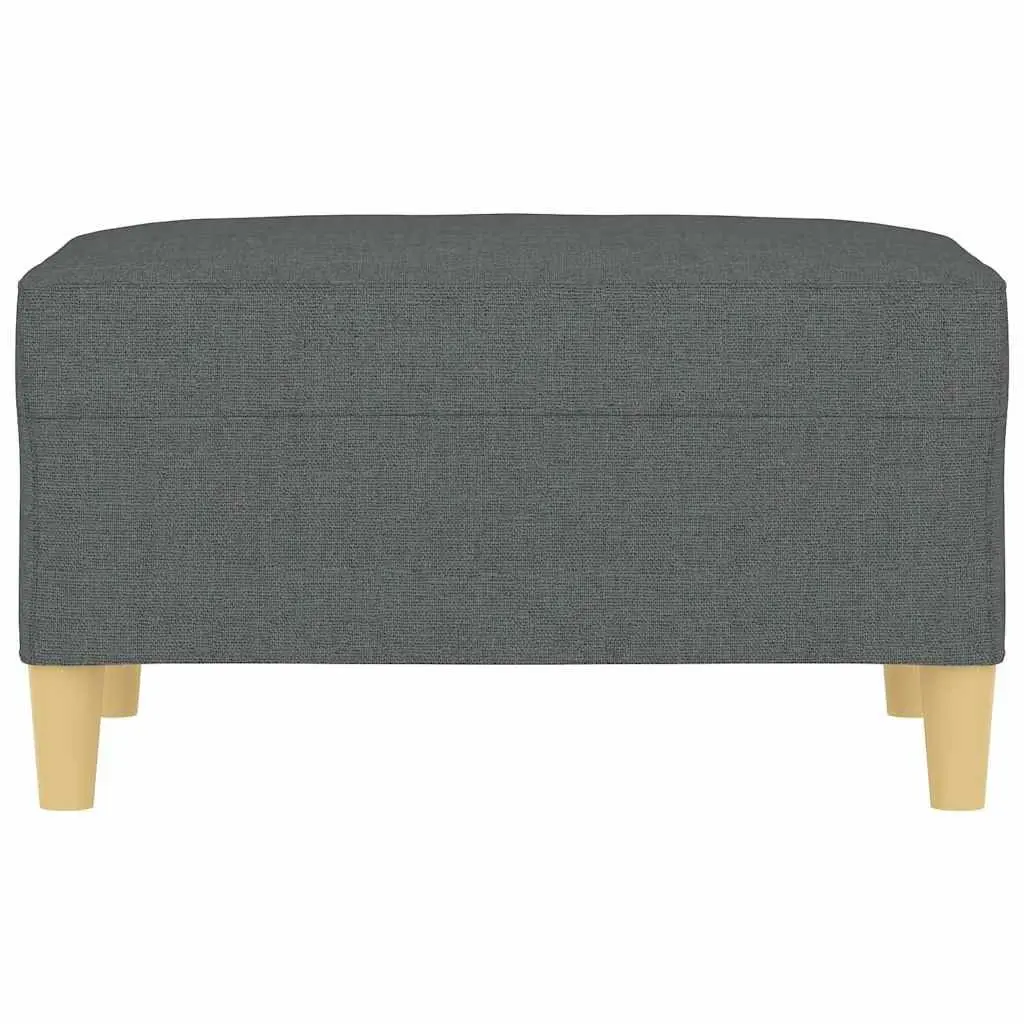 Ottoman Dark Grey Compact Fabric Footstool for Living Room Bedroom Sofa Recliner