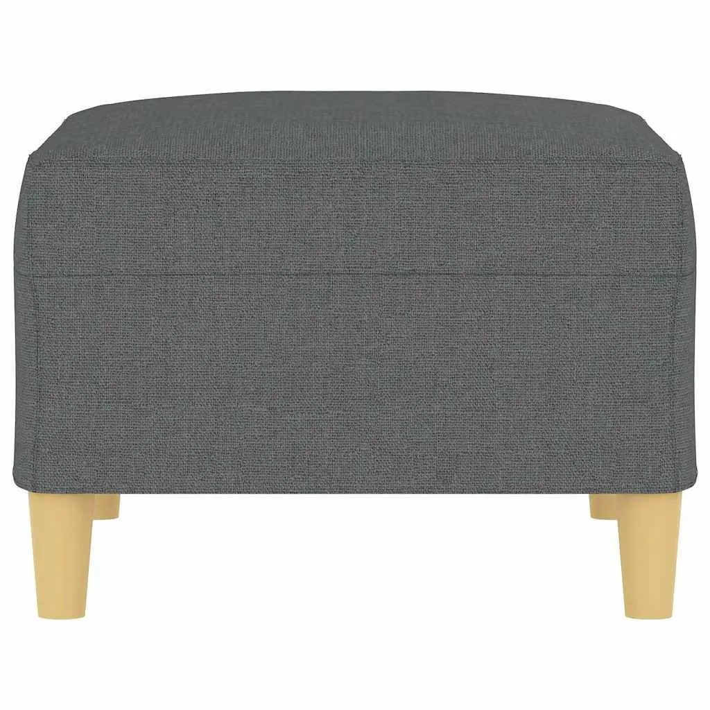 Ottoman Dark Grey Compact Fabric Footstool for Living Room Bedroom Sofa Recliner