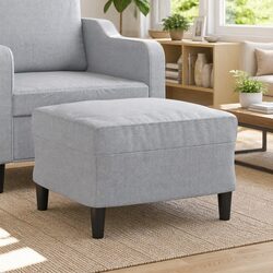 Light Grey Footstool: Compact and Stylish Solution