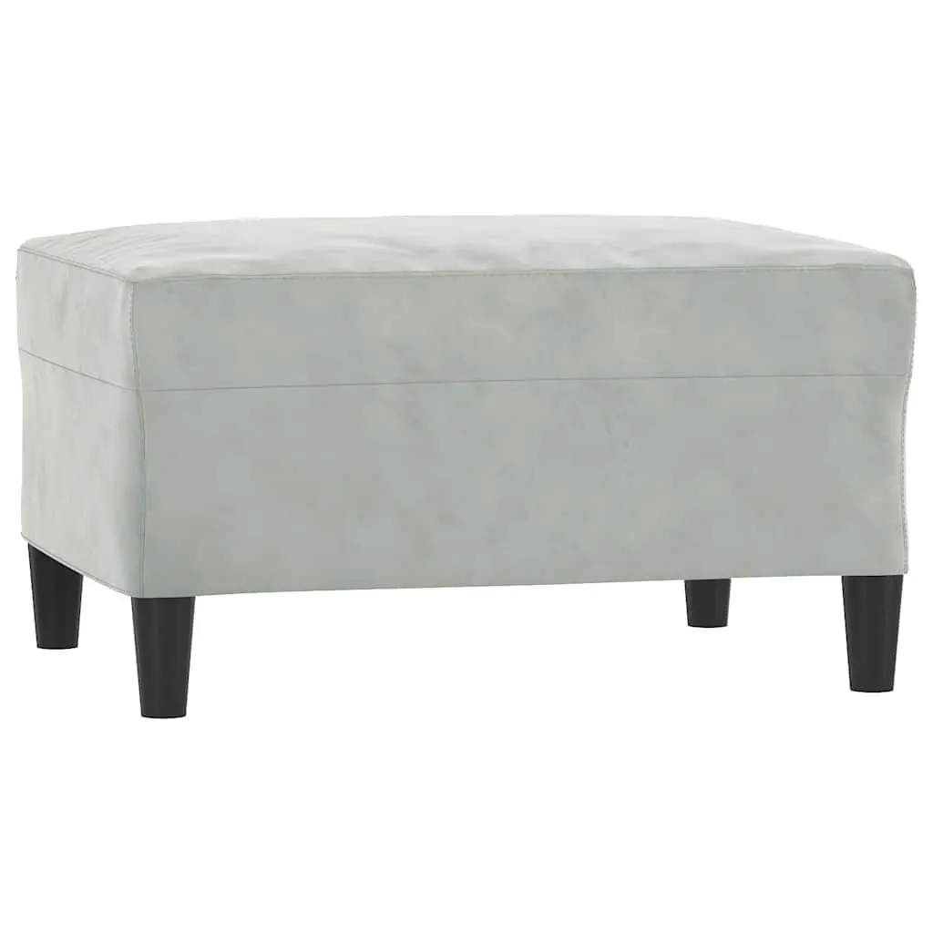 Light Grey Footstool with Strong Frame