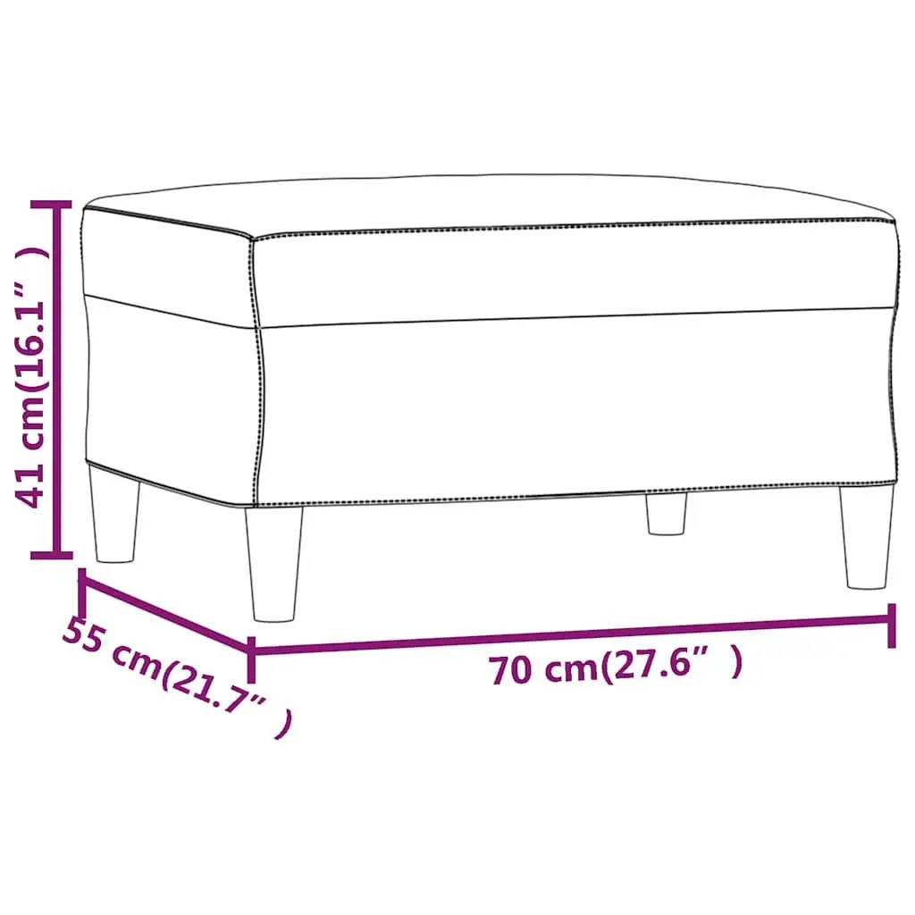 Light Grey Footstool with Strong Frame