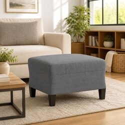 Compact Dark Grey Footstool - Simple Comfort
