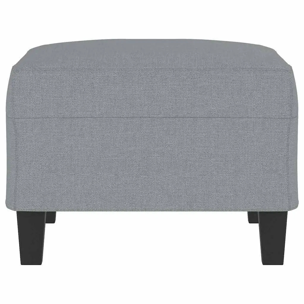 Footstool Light Grey Modern Living Room Ottoman Resting Seat Compact Design