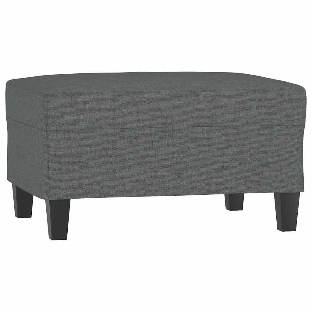 Dark Grey Fabric Footstool Ottoman Footrest Living Room Furniture 70x55x41cm