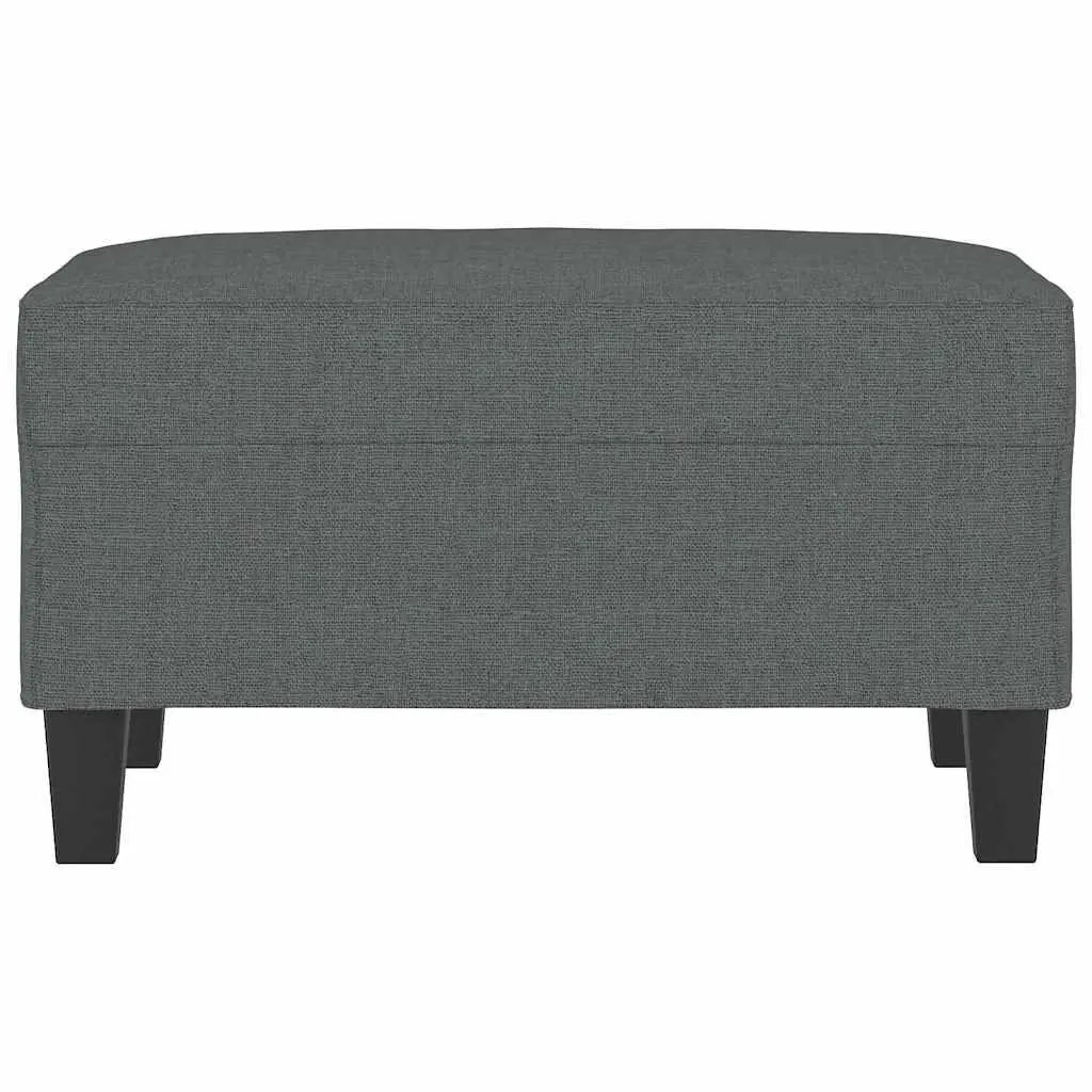 Dark Grey Fabric Footstool Ottoman Footrest Living Room Furniture 70x55x41cm