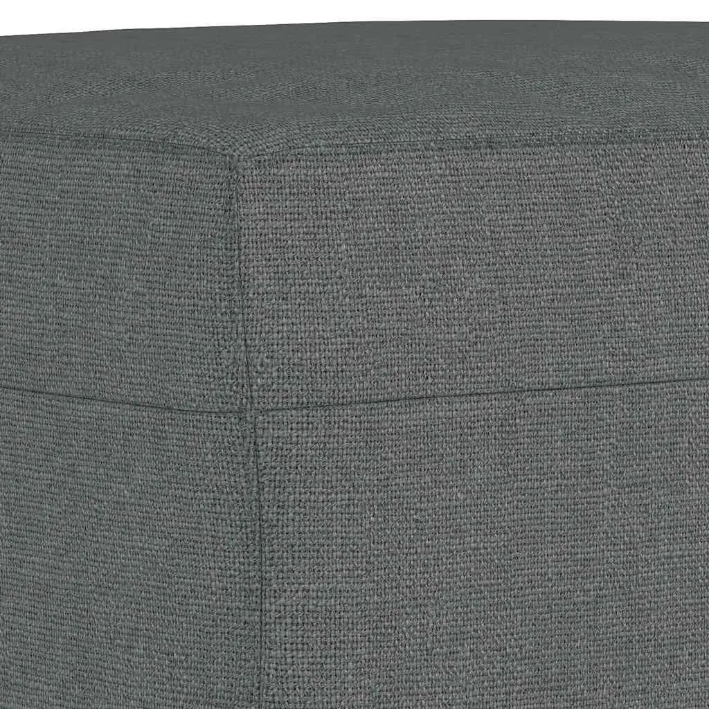 Dark Grey Fabric Footstool Ottoman Footrest Living Room Furniture 70x55x41cm