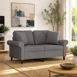 Throw Pillows 2 pcs Grey 40x40 cm Square Cushions Sofa Couch Home Decor