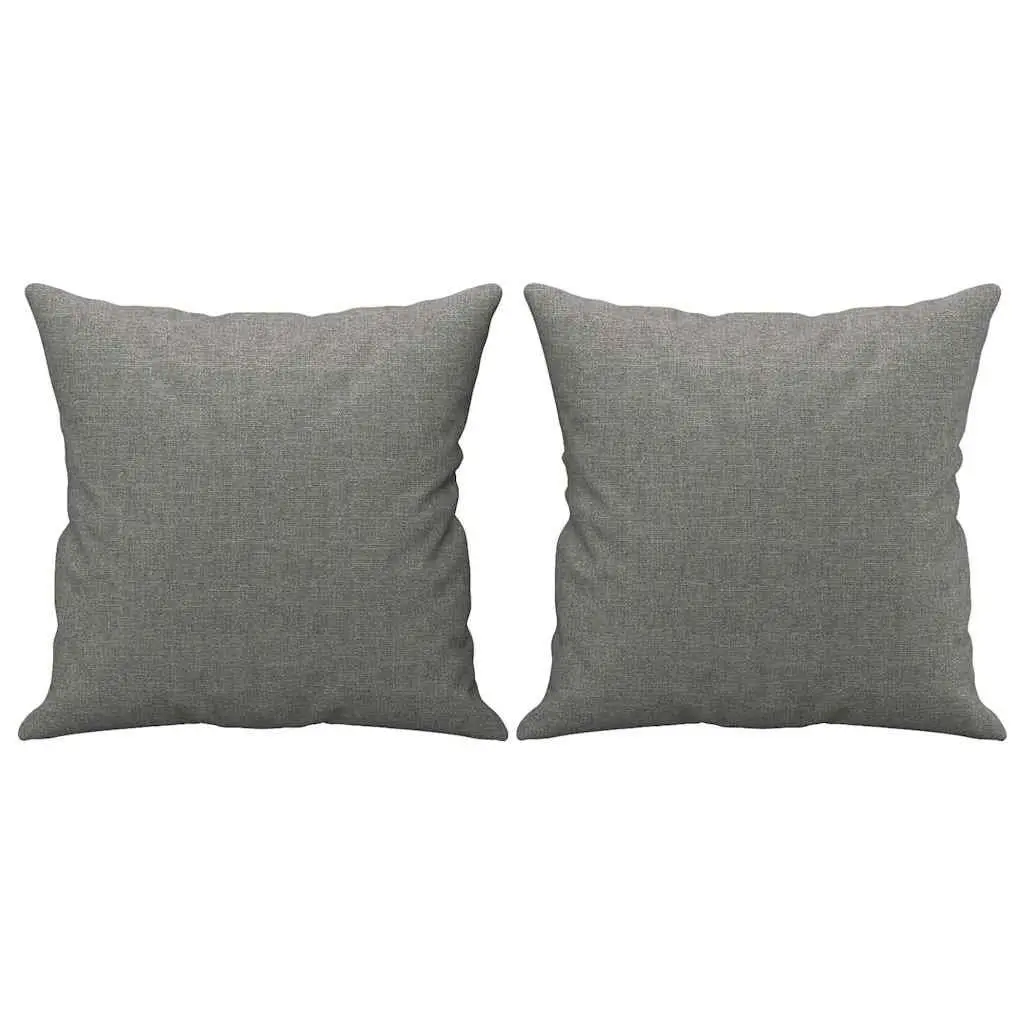 Throw Pillows Grey 40x40 cm Square Cushions for Sofa Couch Home Decor 2 Piece