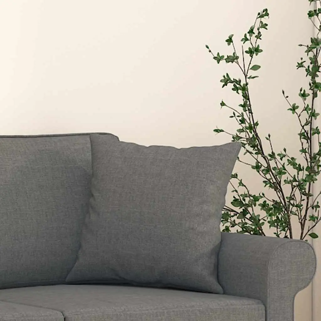Throw Pillows Grey 40x40 cm Square Cushions for Sofa Couch Home Decor 2 Piece