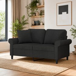 Black Throw Pillows 2-Pack - Durable Square Cushions 40x40 cm