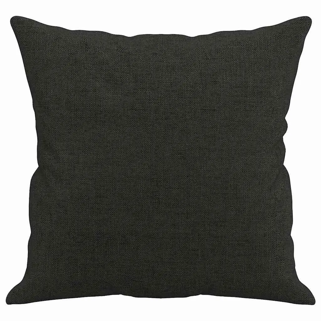 Throw Pillows Black 40x40 cm Square Cushions 2 Piece Set Sofa Couch Decor