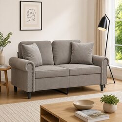 Grey Throw Pillows 40x40 cm Velvet 2 pcs