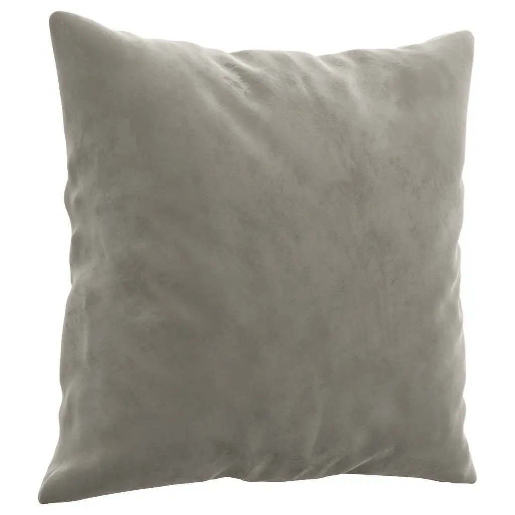 Throw Pillows Grey 40x40 cm Velvet 2 Piece Sofa Couch Cushions Home Decor