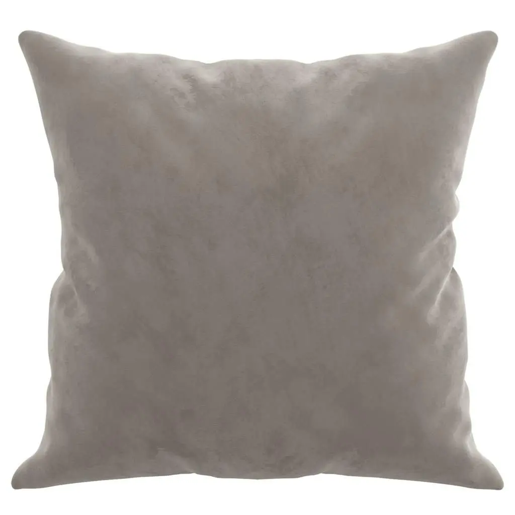 Throw Pillows Grey 40x40 cm Velvet 2 Piece Sofa Couch Cushions Home Decor
