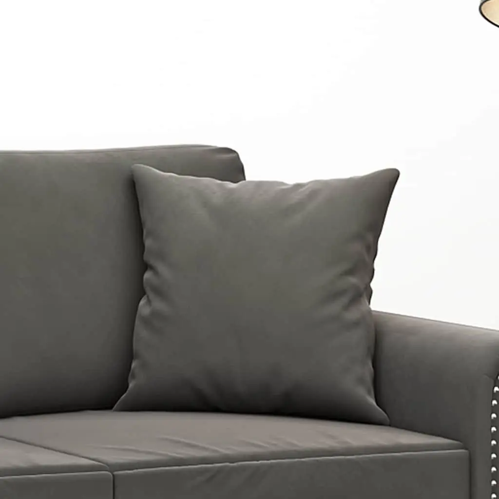 Throw Pillows Dark Grey 40x40 cm Velvet Soft Square Cushions