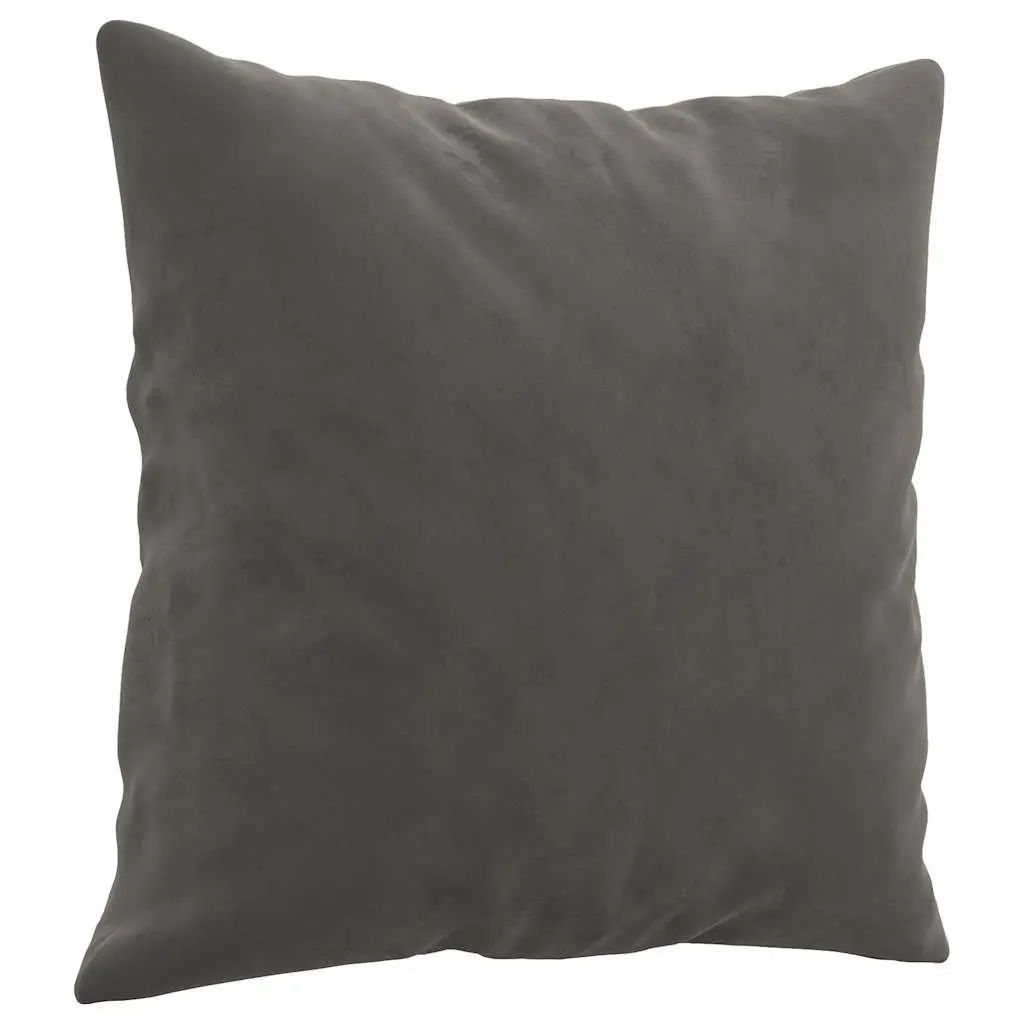 Throw Pillows Dark Grey 40x40 cm Velvet Soft Square Cushions