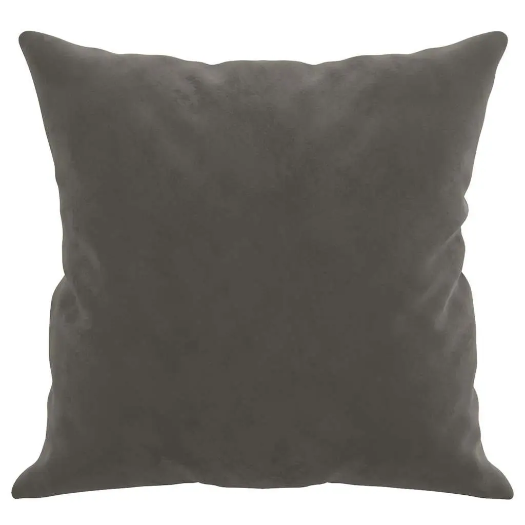 Throw Pillows Dark Grey 40x40 cm Velvet Soft Square Cushions