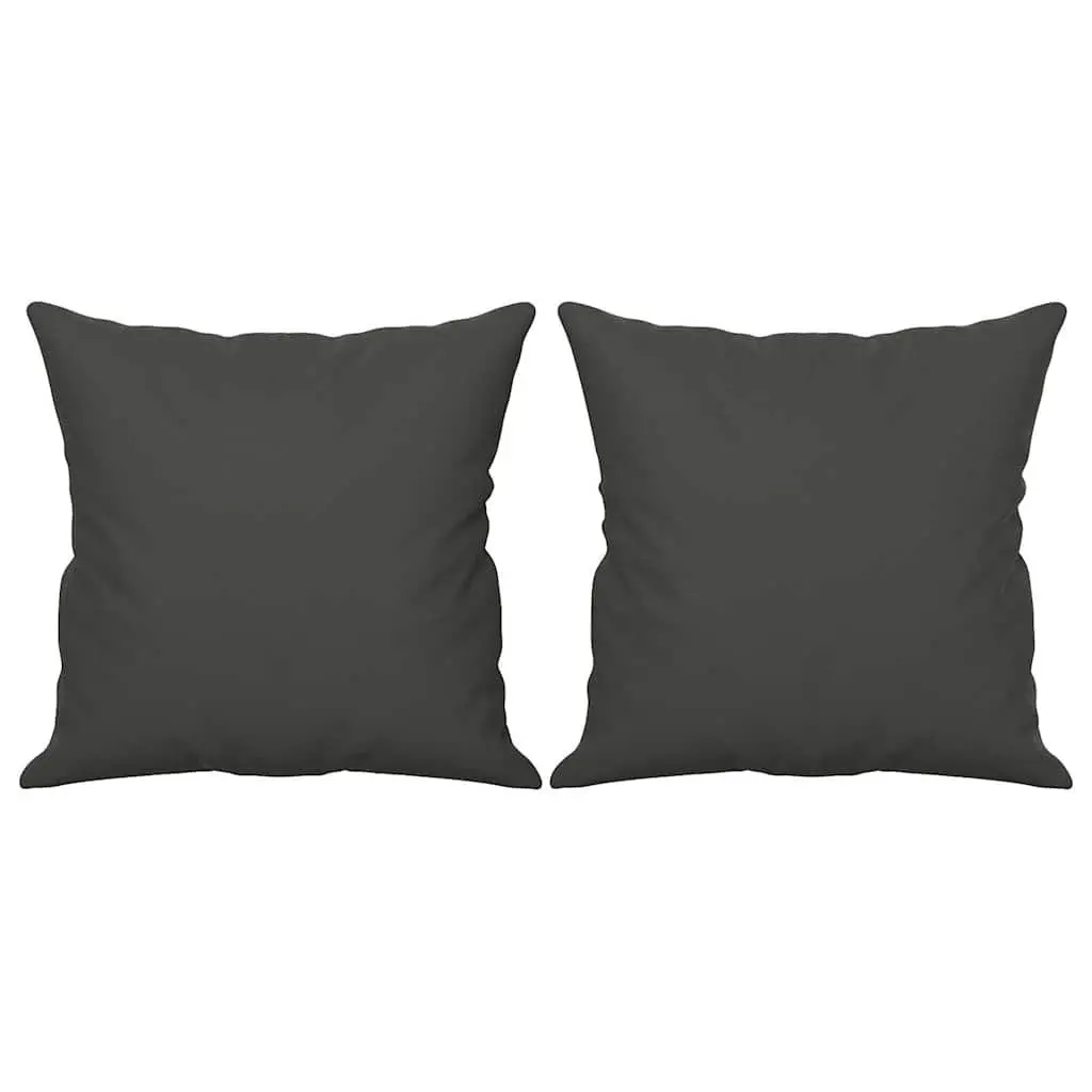 Throw Pillows Grey 40x40 cm Square Microfibre Cushions