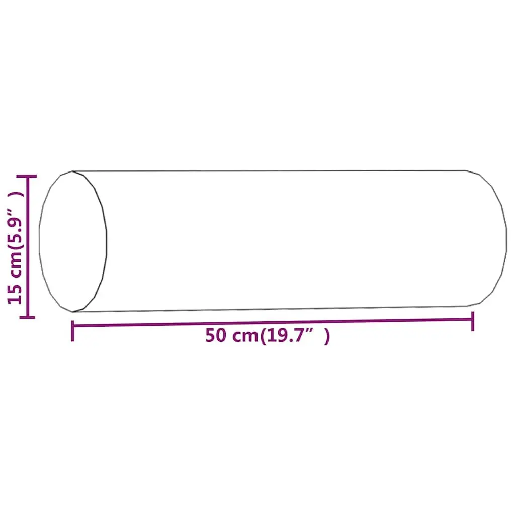 Throw Pillows Dark Grey 2 Piece Cylinder Bolster Removable Zip Closure