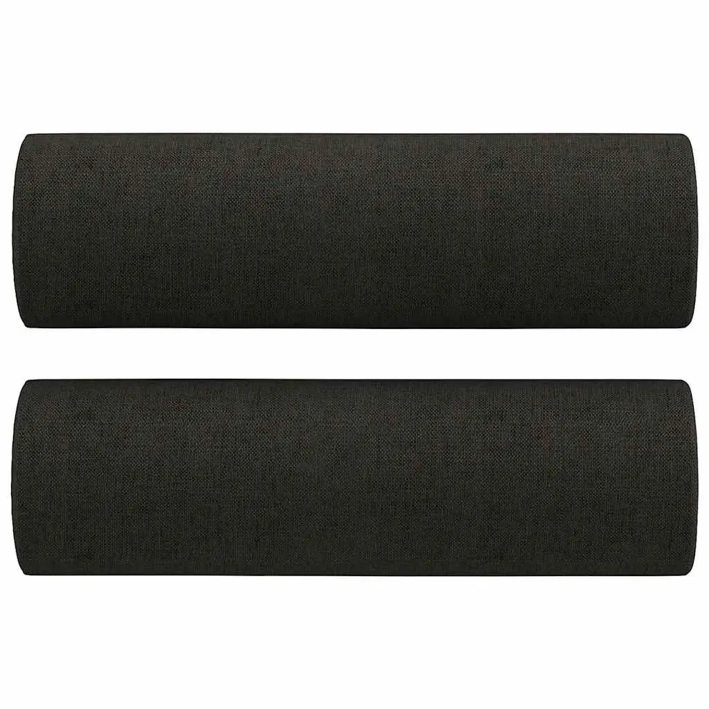 Throw Pillows Black Cylinder Bolster 2 Piece Removable Covers Zip Closure