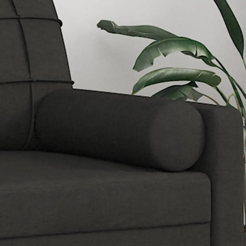 Throw Pillows Black Cylinder Bolster 2 Piece Removable Covers Zip Closure