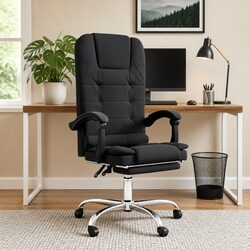 Concise Black Massage Reclining Office Chair