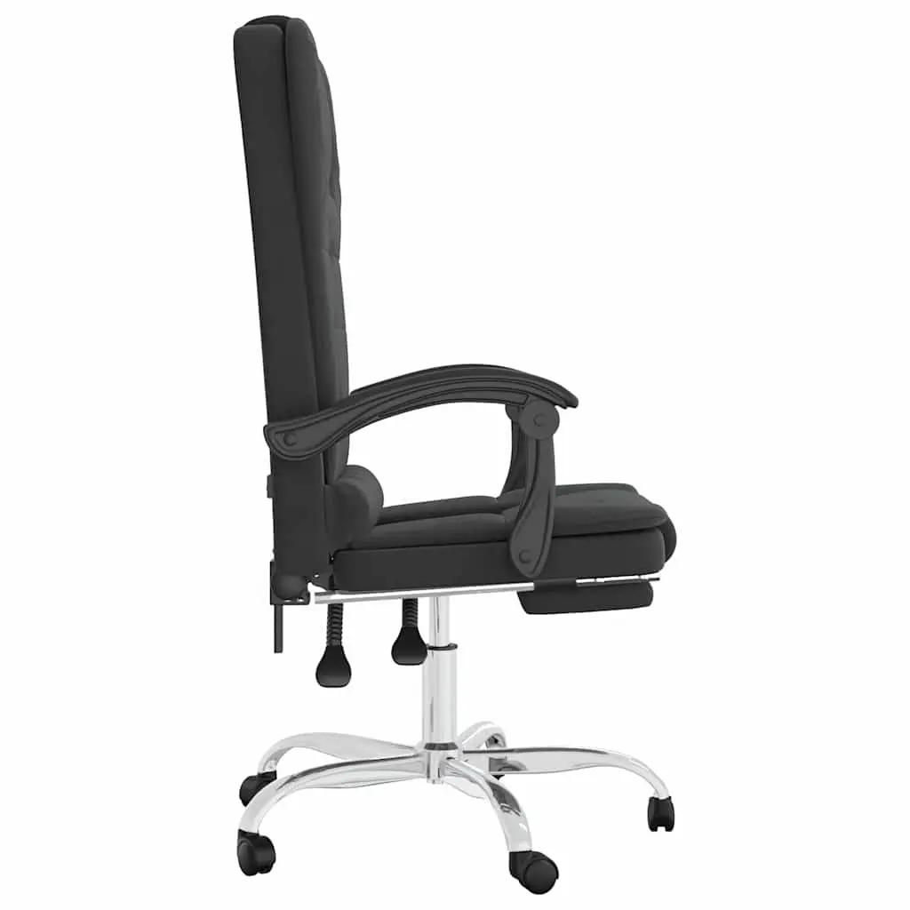 Massage Reclining Office Chair Black Ergonomic Adjustable Backrest Footrest 360 Degree Swivel