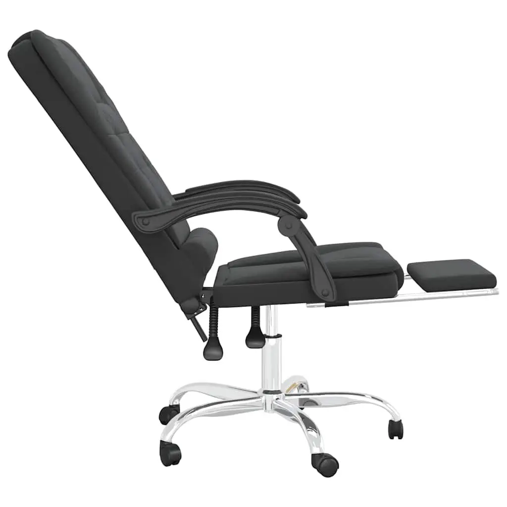 Massage Reclining Office Chair Black Ergonomic Adjustable Backrest Footrest 360 Degree Swivel