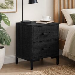 Compact Black Bedside Cabinet for Your Essentials