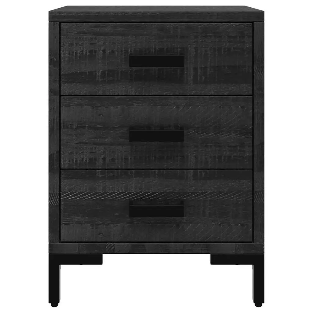 Bedside Cabinet Black 40x30x55 cm Storage Drawer Bedroom Furniture Bedside Table