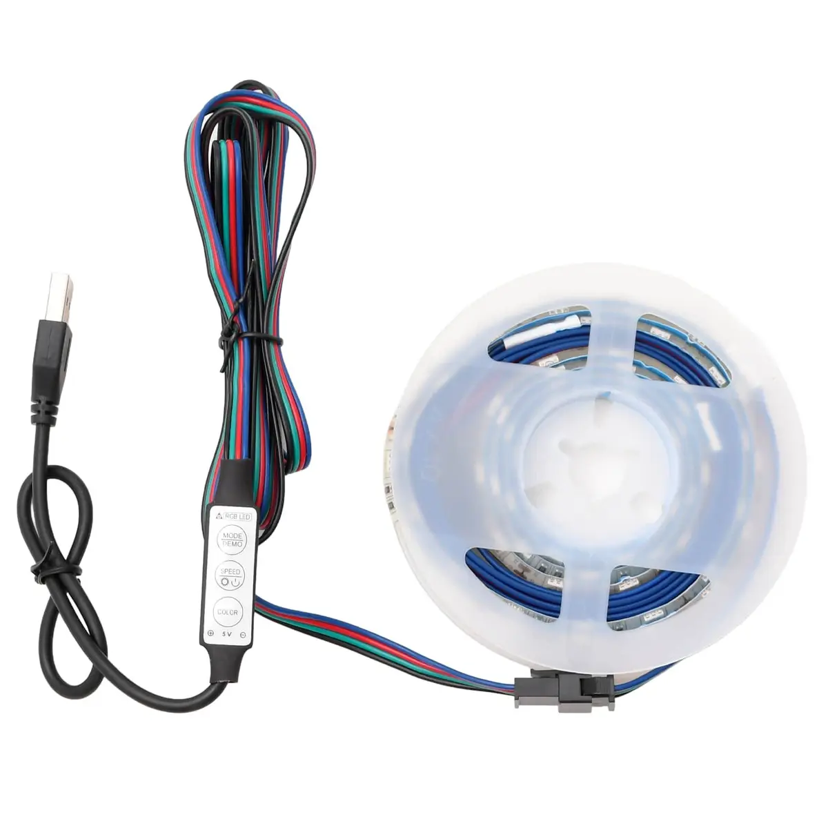 LED Strip Lights Black 180 cm 2 pcs SMD5050 USB Indoor