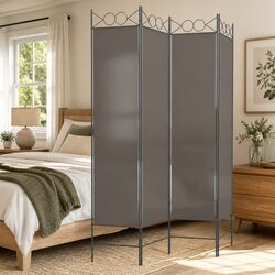 Compact 4-Panel Room Divider for Easy Use and Storage