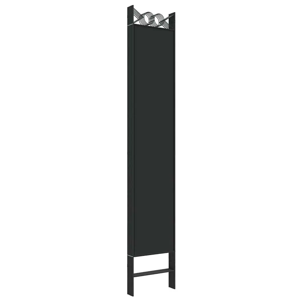 6-Panel Room Divider Screen Black 240x220cm Foldable Privacy Separator