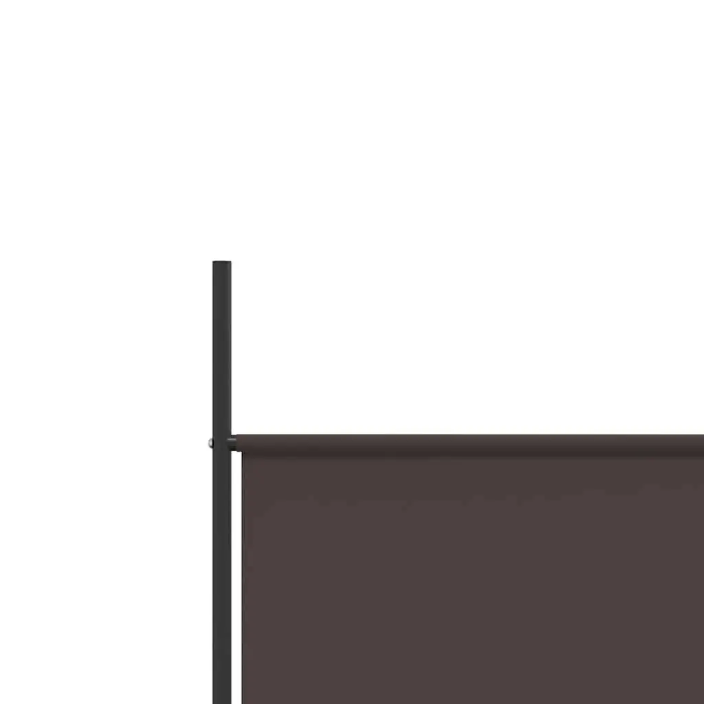 3-Panel Room Divider Brown Fabric Foldable Privacy Partition 150x200cm