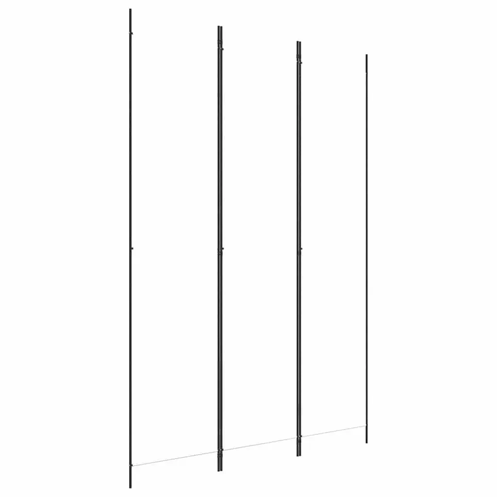 3-Panel Room Divider White Fabric Foldable Privacy Partition