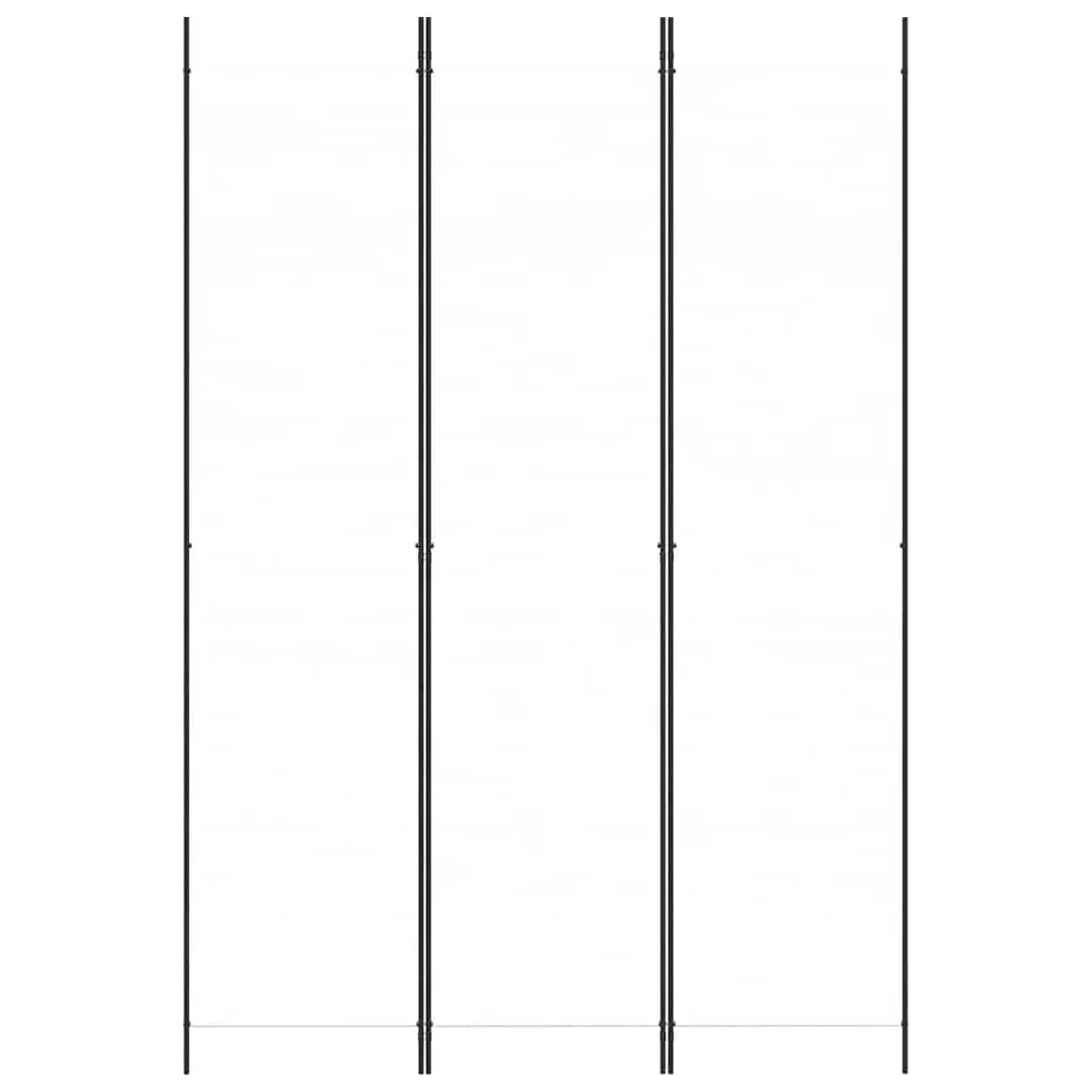3-Panel Room Divider White Fabric Foldable Privacy Partition