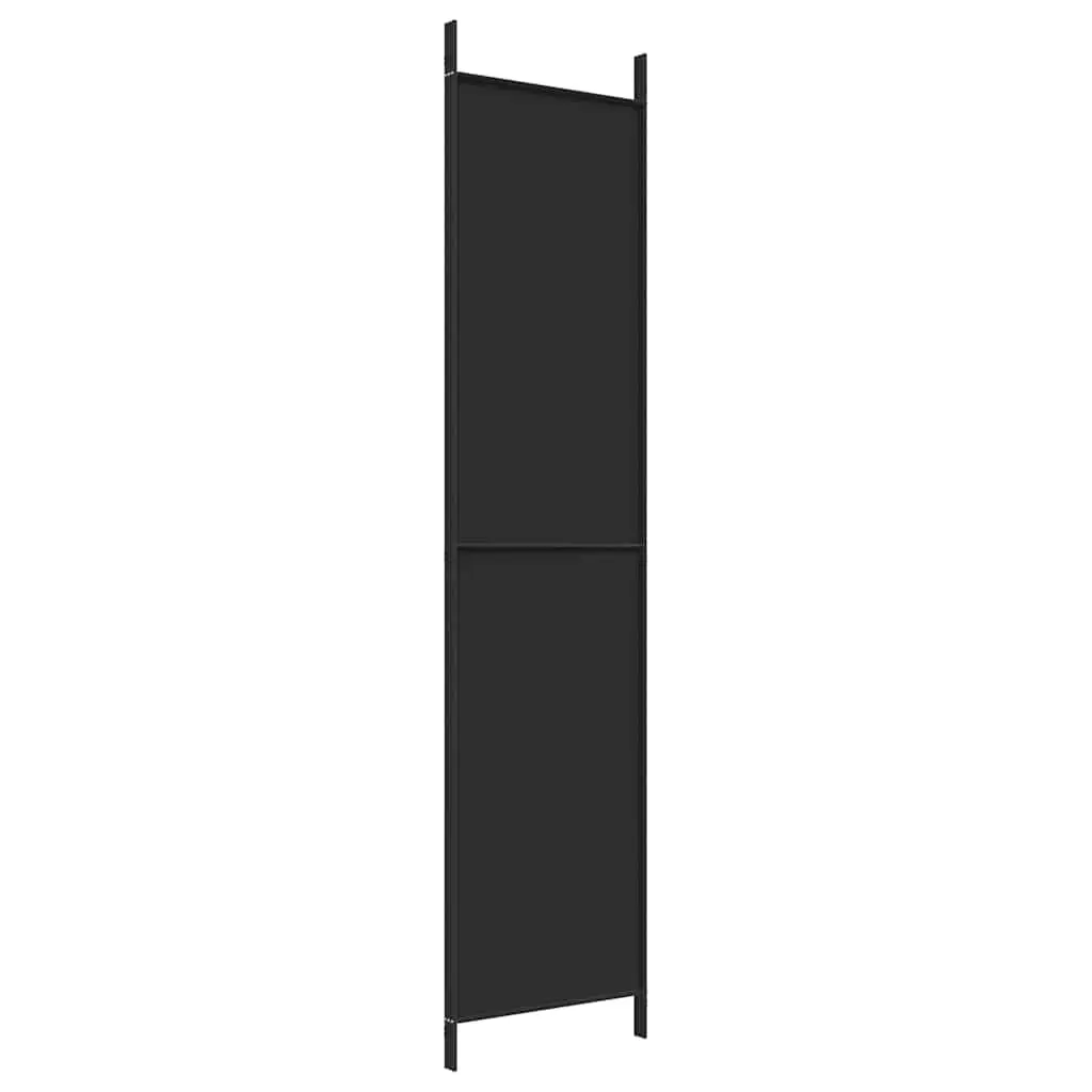 3-Panel Room Divider Black 150x220cm Foldable Privacy Partition Fabric