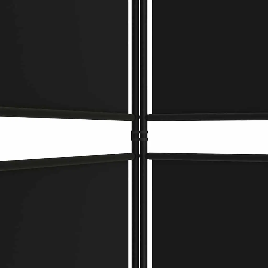 Room Divider 5-Panel Black Foldable Privacy Screen