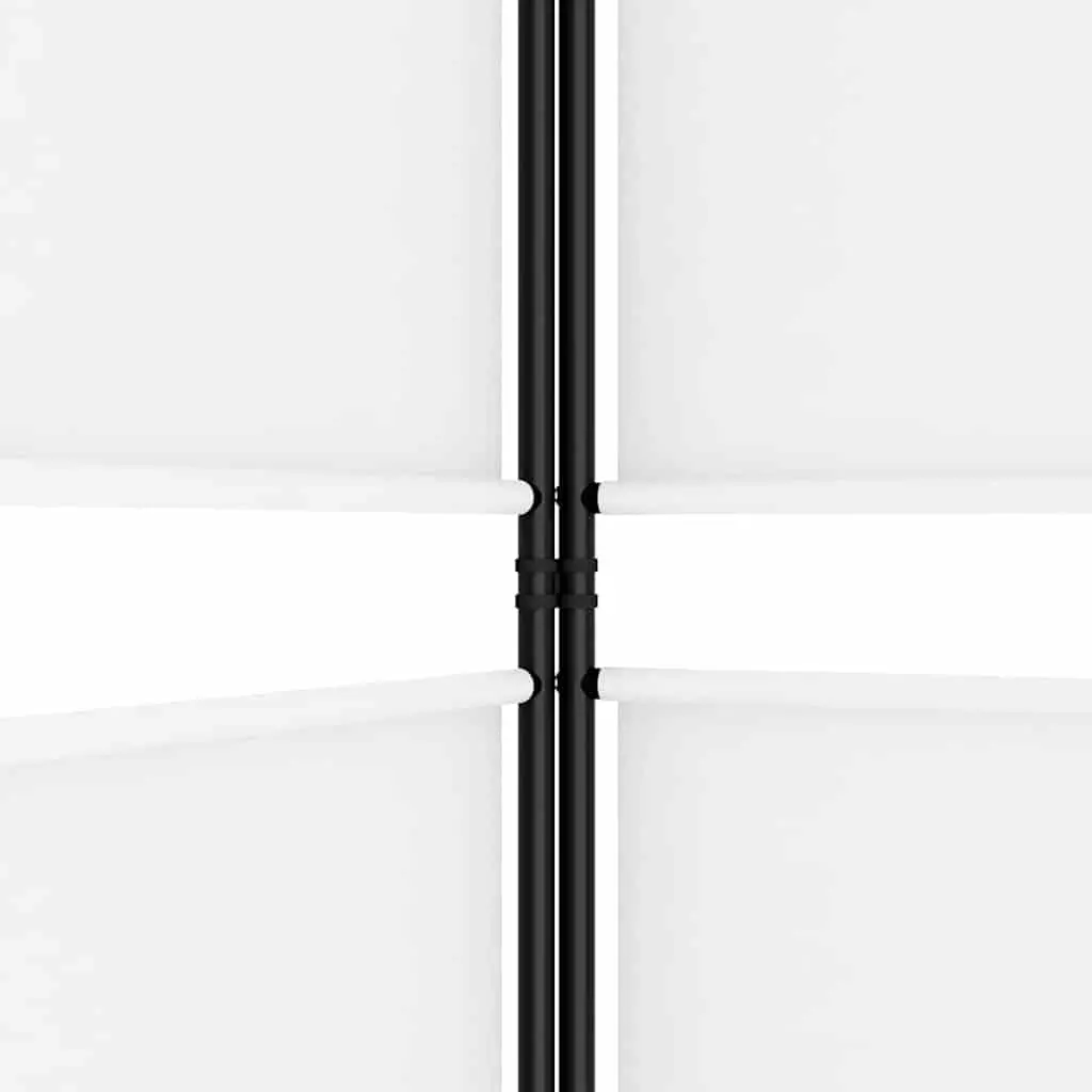 4-Panel Room Divider White 200 x 200 cm Foldable Fabric Privacy Separator