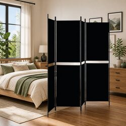 Concise 4-Panel Room Divider Screen 200x200cm Fabric