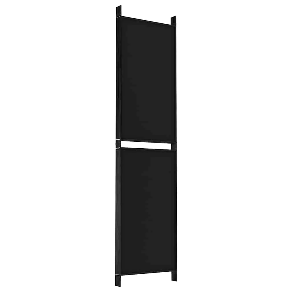 5-Panel Room Divider Screen Black 250x200 cm Foldable Privacy Partition