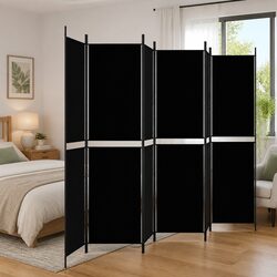 Compact and Functional 6-Panel Room Divider Screen