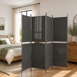 Compact and Stylish 4-Panel Room Divider