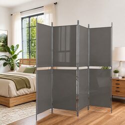 Concise Anthracite Fabric Room Divider Overview
