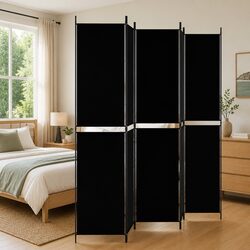 Concise 5-Panel Room Divider for Privacy