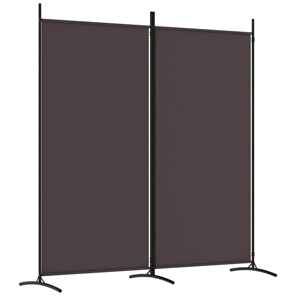 Room Divider Screen Brown 175x180cm Foldable Privacy Partition