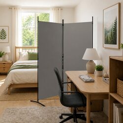Compact 2-Panel Room Divider for Quick Use